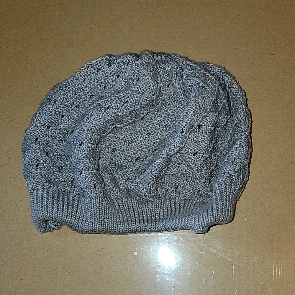 Gray Knitted Beanie